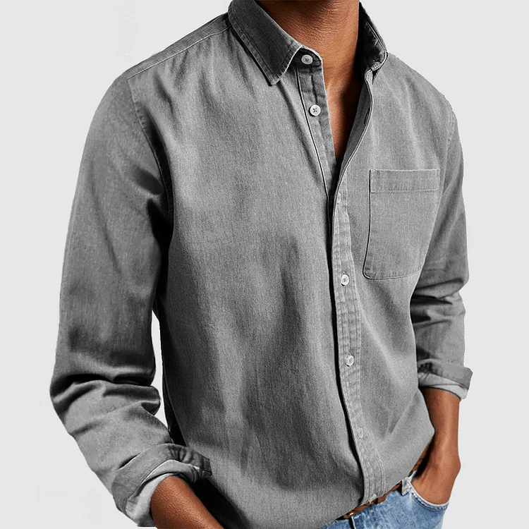 Overhemd met lange mouwen | Regular Fit | Kraagje | Button-Up Overhemd | Overhemd voor heren-Hallo Susanne