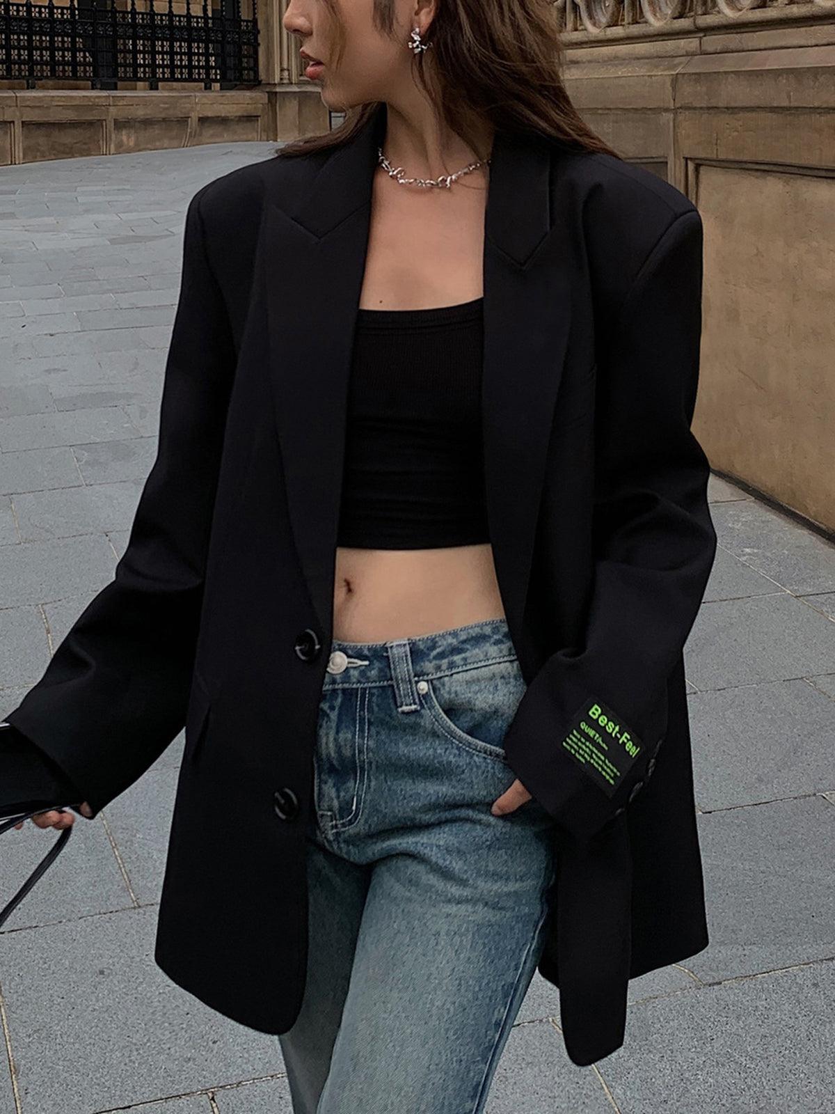 Oversized Blazer - Klassiek - Enkelrijks - Blazerjasje - Damesblazer-Hallo Susanne