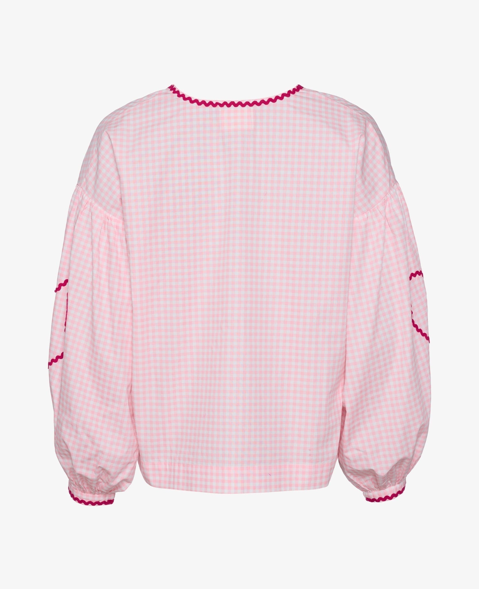 Oversized Blouse - Lange Mouw - Roze - Top met Bandjes Aan De Voorkant - Dameskleding-Hallo Susanne