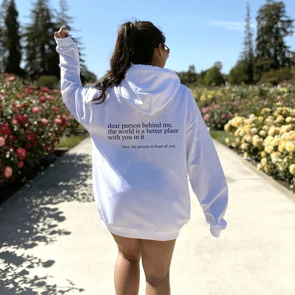 Oversized Hoodie - Unisex Warme Gedrukte Tekst Pullover Hoodie-Hallo Susanne