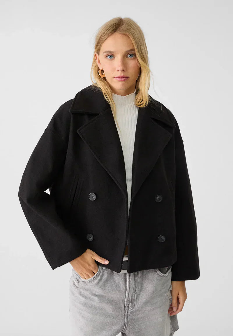 Oversized Jas - Double Breasted - Herfst - Korte trenchcoat - Damesjas-Hallo Susanne