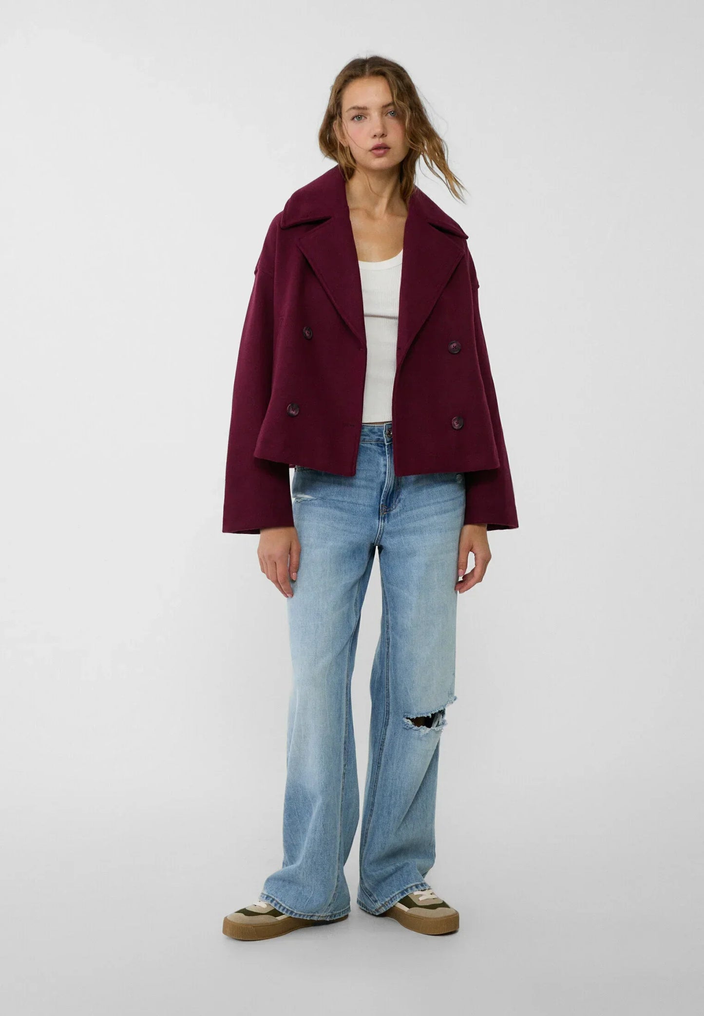 Oversized Jas - Double Breasted - Herfst - Korte trenchcoat - Damesjas-Hallo Susanne