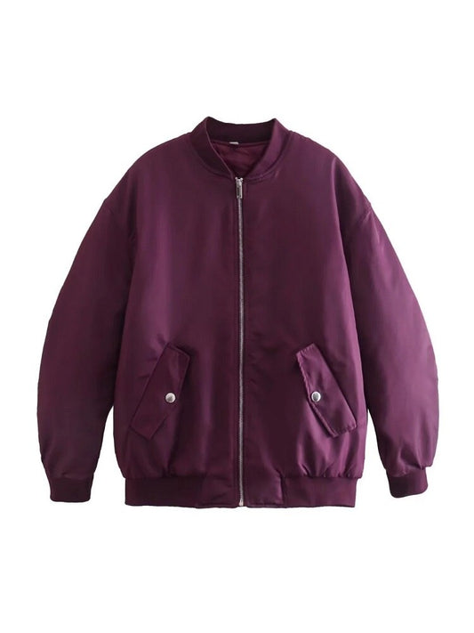 Oversized Jas | Vrouwen Loose Fit Gewatteerd Bomberjack-Hallo Susanne