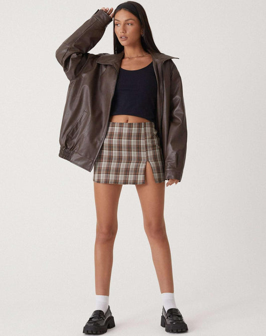Oversized Leren Jas - Leren jas met ritssluiting voor dames in grote maten-Hallo Susanne