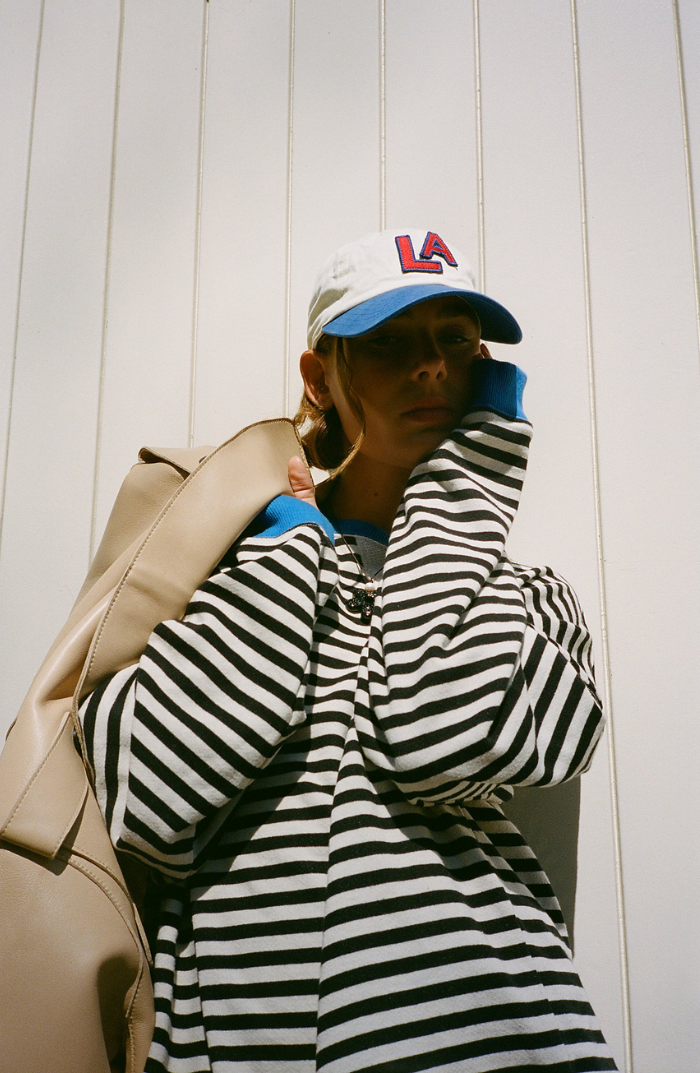 Oversized Sweater - Gestreept oversized shirt met lange mouwen voor dames-Hallo Susanne