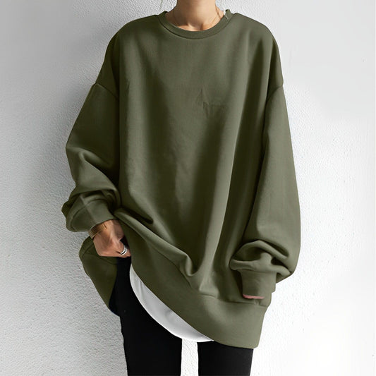 Oversized Sweatshirt - Ronde Hals - Los model - Pullover - Damestruien-Hallo Susanne