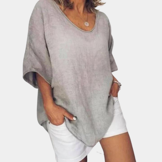 Oversized T-Shirt - Los model - Katoen - Linnen T-Shirt - Dames T-Shirt-Hallo Susanne