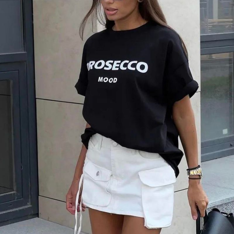 Oversized T-shirt | Ronde Hals | Los model | T-shirts voor dames | Dameskleding-Hallo Susanne