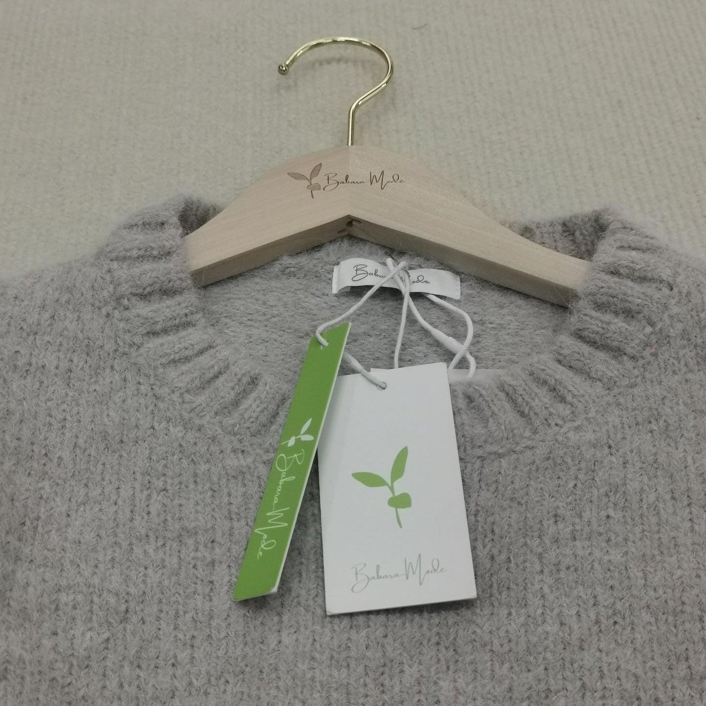 Oversized Trui - Lichtgrijze Loose Fit Grofgebreide Trui voor dames-Hallo Susanne
