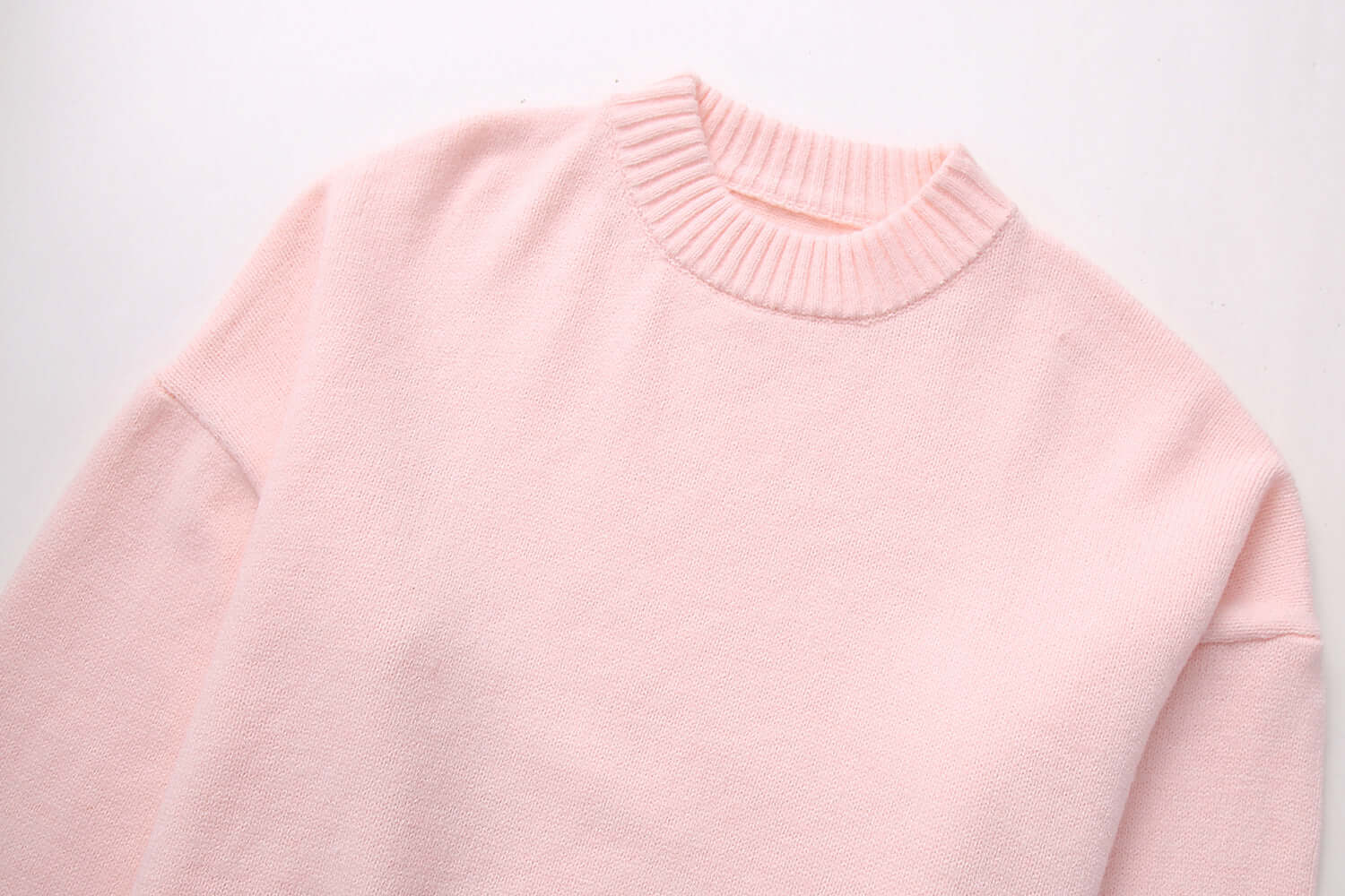 Oversized trui - Roze - Ronde hals - Oversized pullover - Damesbreigoed-Hallo Susanne