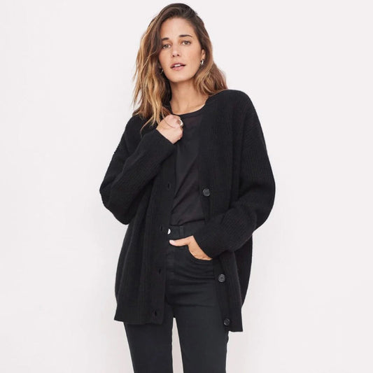 Oversized vest - Button-Up - Cashmere - Gebreid vest - Dameskleding-Hallo Susanne