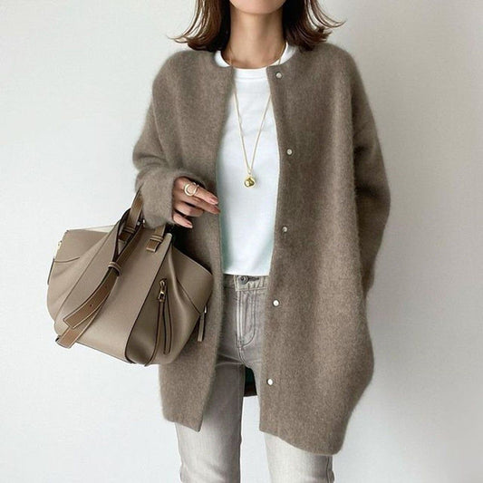 Oversized vest - Lang - Met knopen - Vestjas - Damescoatigan-Hallo Susanne