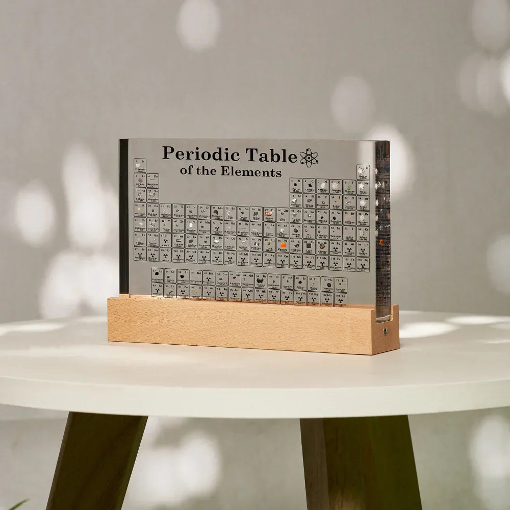 Periodiek systeem der elementen | 83 Elementen | Licht | Periodiek systeem met echte elementen | Home Decor-Hallo Susanne