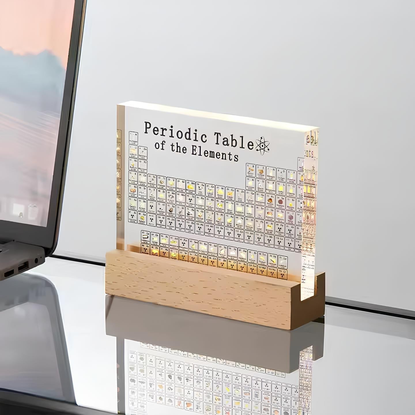 Periodiek systeem der elementen | 83 Elementen | Licht | Periodiek systeem met echte elementen | Home Decor-Hallo Susanne