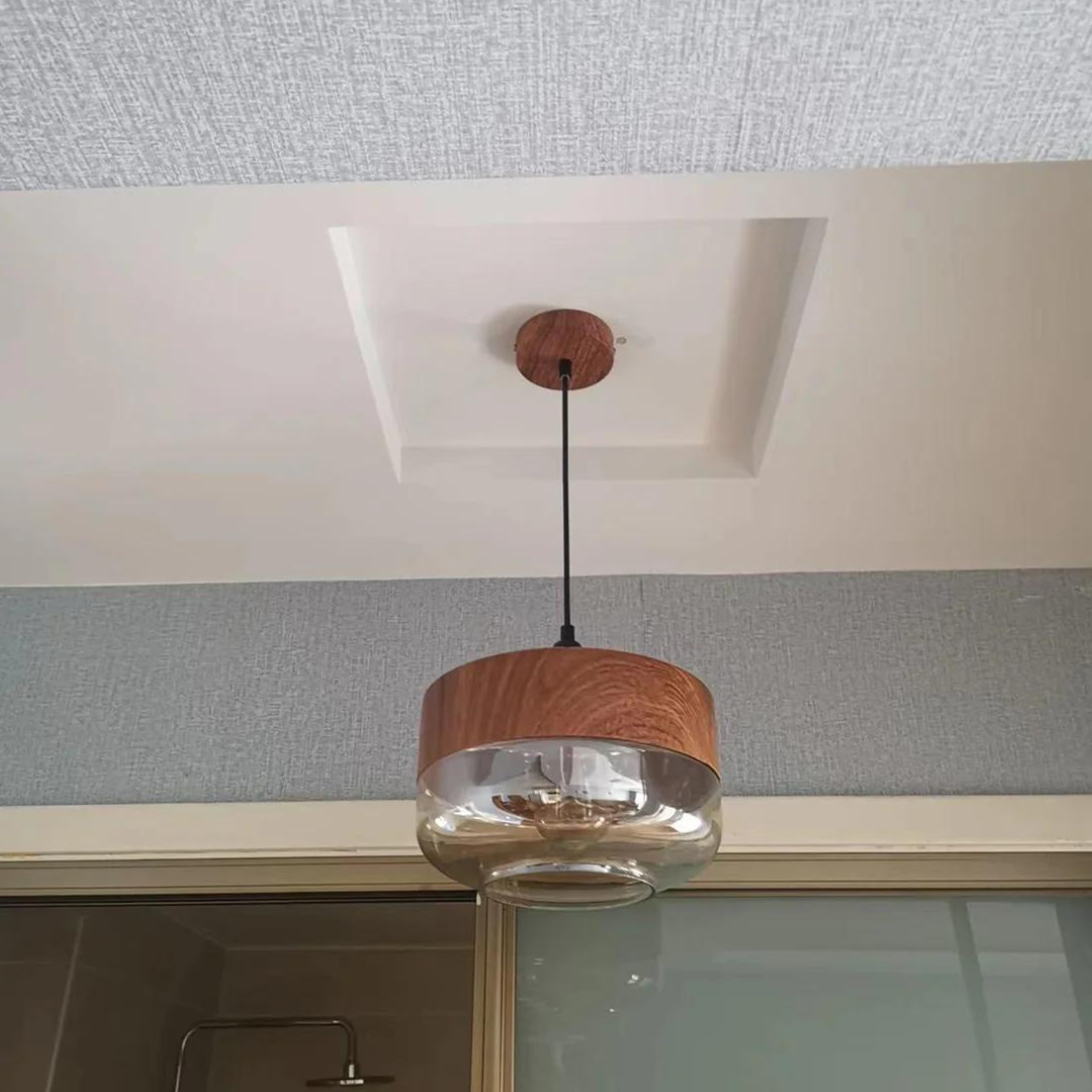 Plafondlamp | Glas | Hout | Hanglamp | Keukenlamp Plafond-Hallo Susanne