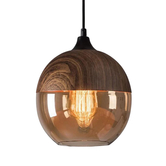 Plafondlamp | Glas | Hout | Hanglamp | Keukenlamp Plafond-Hallo Susanne