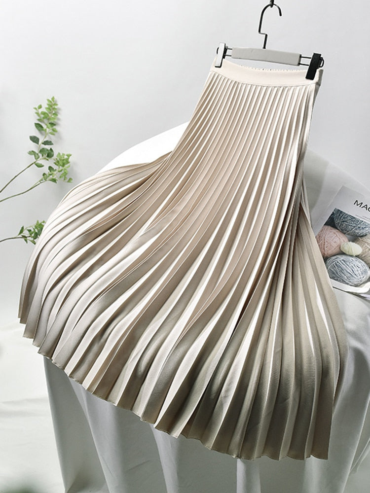Plooirok | Elegant | Hoge Taille | Maxi Rok | Vrouwenrokken-Hallo Susanne