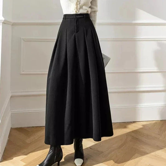Plooirok - Lang - Hoge taille - Maxi rok - Damesrok-Hallo Susanne