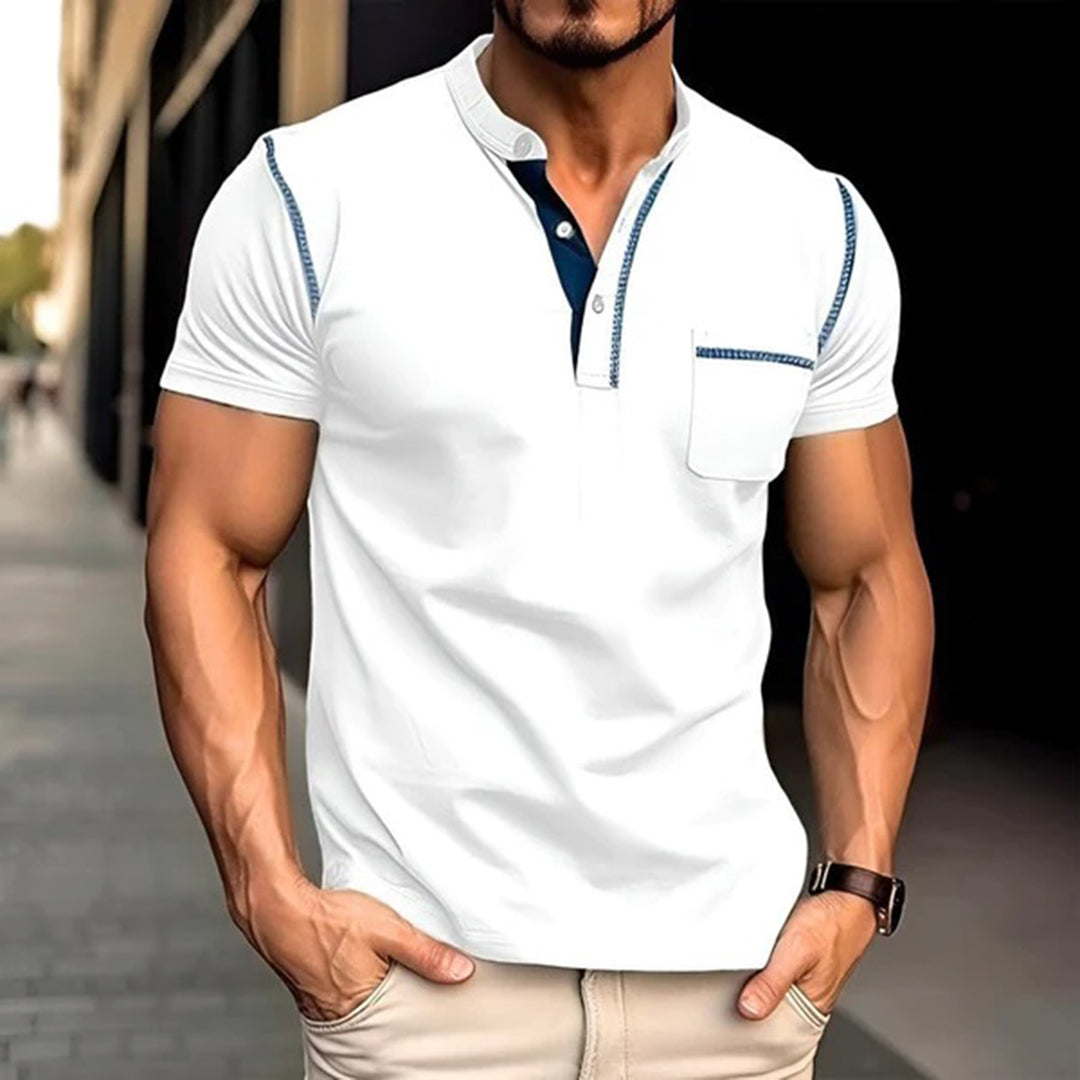 Polo T-Shirt | Korte Mouw | Kwartelknoop | Herenpoloshirt | Heren-T-shirt-Hallo Susanne