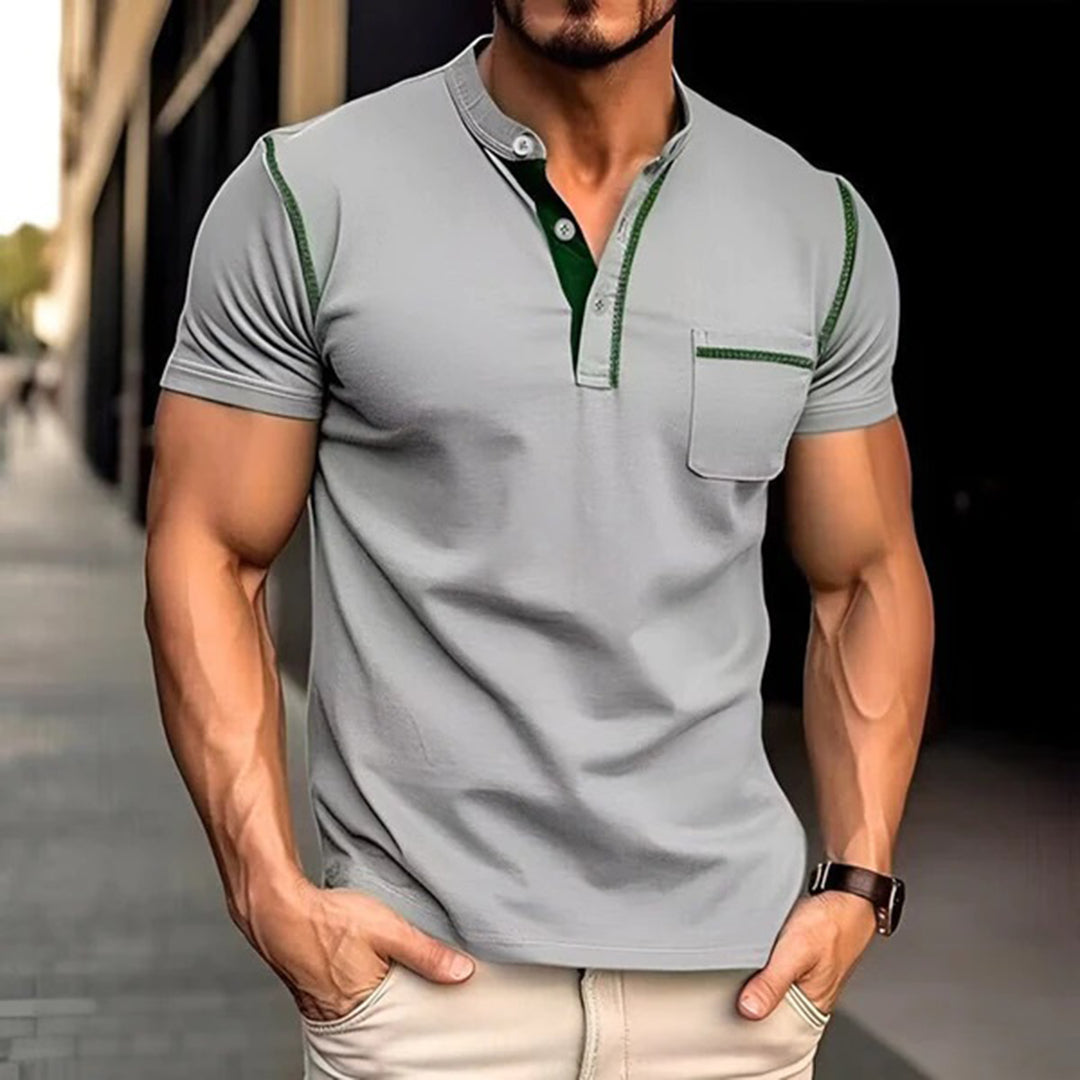 Polo T-Shirt | Korte Mouw | Kwartelknoop | Herenpoloshirt | Heren-T-shirt-Hallo Susanne
