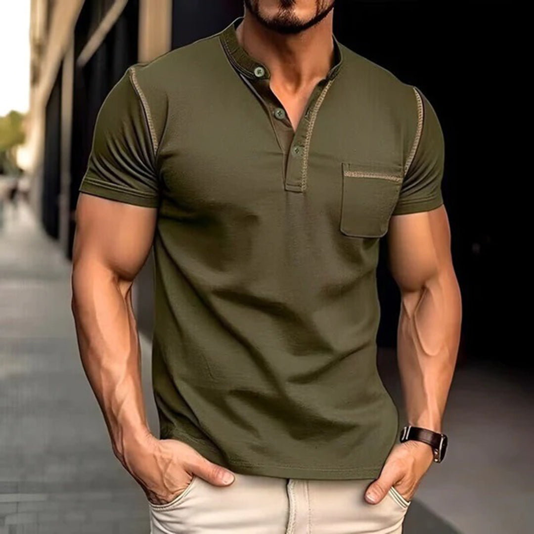 Polo T-Shirt | Korte Mouw | Kwartelknoop | Herenpoloshirt | Heren-T-shirt-Hallo Susanne