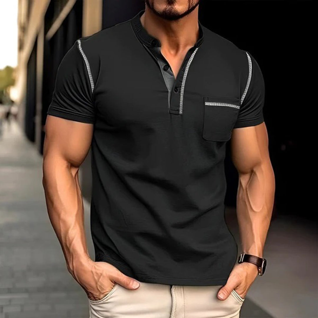 Polo T-Shirt | Korte Mouw | Kwartelknoop | Herenpoloshirt | Heren-T-shirt-Hallo Susanne