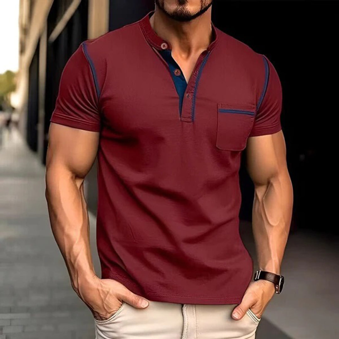 Polo T-Shirt | Korte Mouw | Kwartelknoop | Herenpoloshirt | Heren-T-shirt-Hallo Susanne