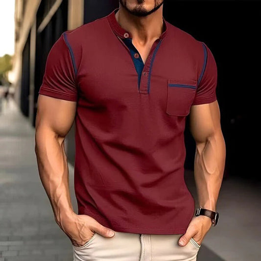 Polo T-Shirt | Korte Mouw | Kwartelknoop | Herenpoloshirt | Heren-T-shirt-Hallo Susanne