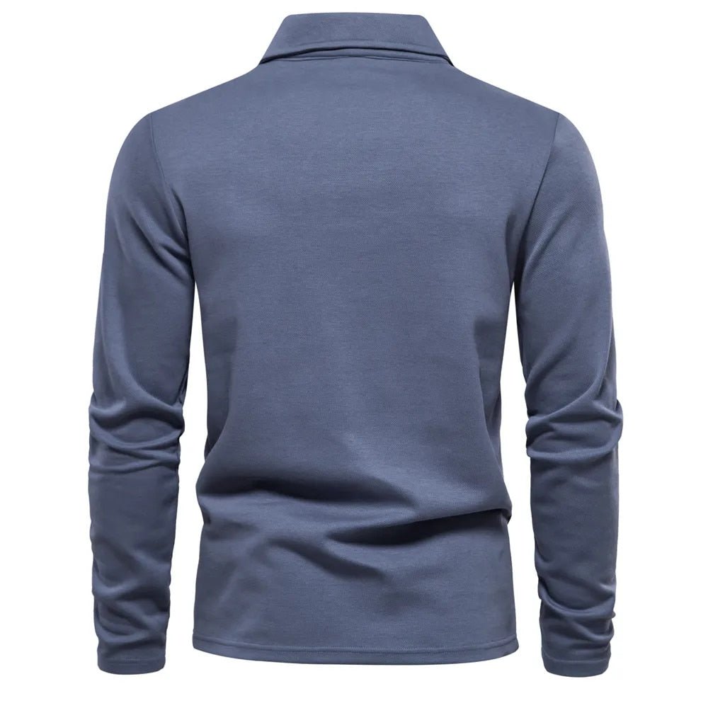 Polo met lange mouwen - Klassieke poloshirt met kraag voor heren-Hallo Susanne