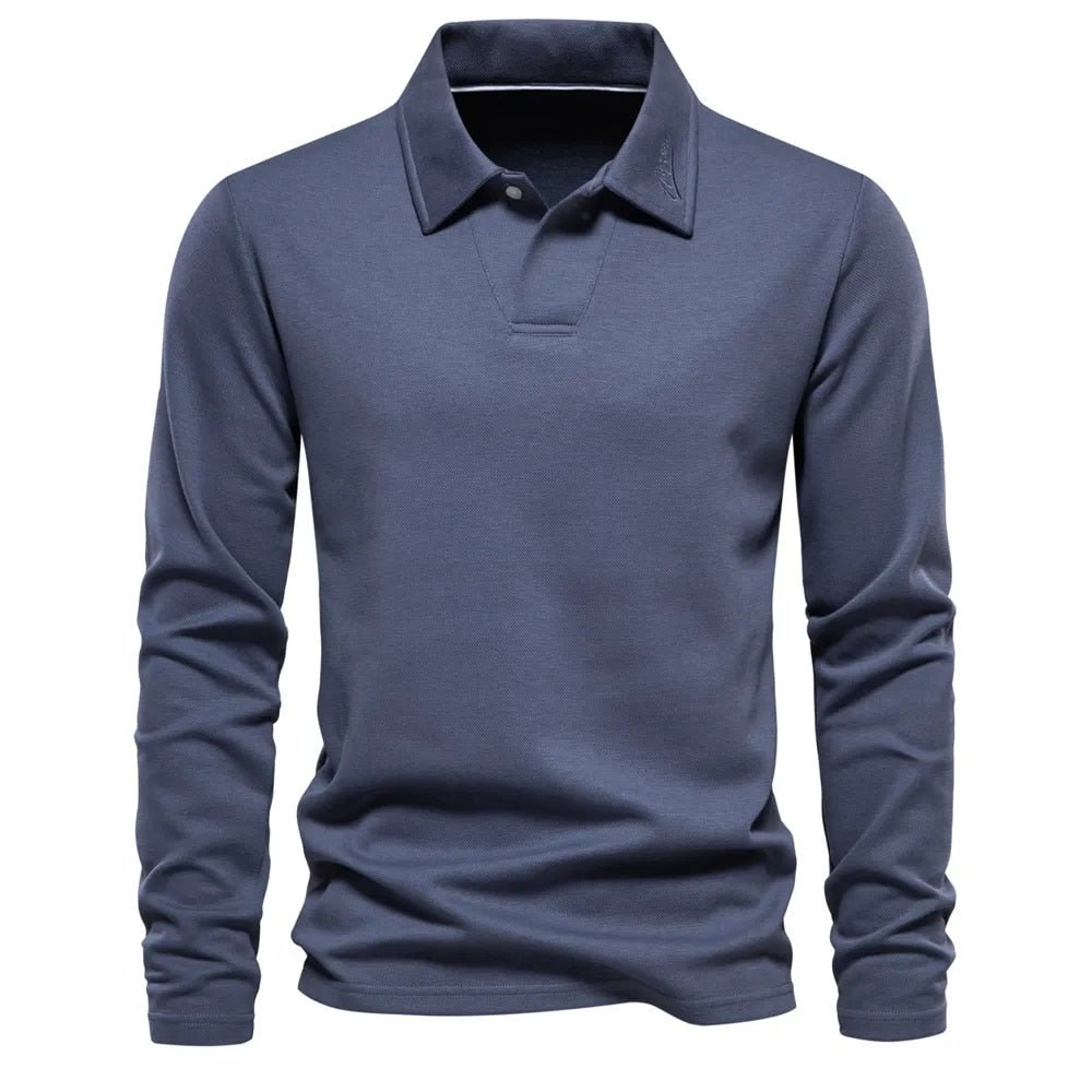 Polo met lange mouwen - Klassieke poloshirt met kraag voor heren-Hallo Susanne