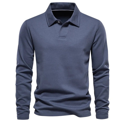 Polo met lange mouwen - Klassieke poloshirt met kraag voor heren-Hallo Susanne