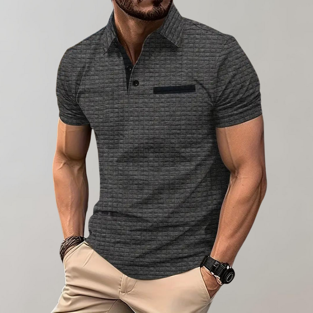 Poloshirt - Heren-T-shirt met knoopsluiting en kraagje voor de zomer-Hallo Susanne