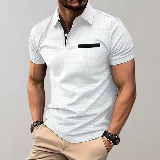 Poloshirt - Heren-T-shirt met knoopsluiting en kraagje voor de zomer-Hallo Susanne