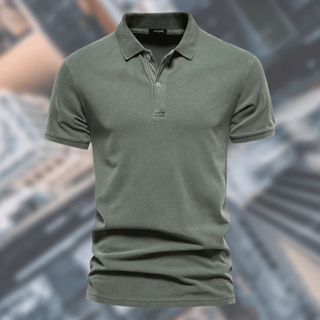 Poloshirt - Kraag - Korte Mouw - T-shirt met Knopenhals - Heren T-shirts-Hallo Susanne