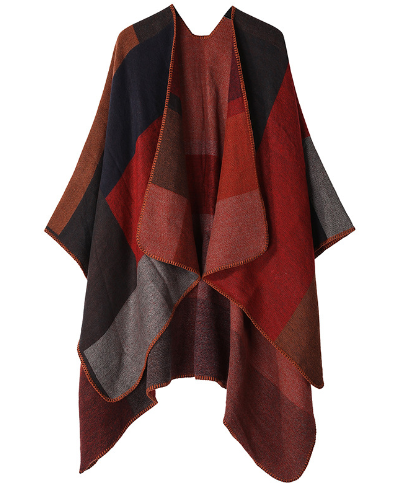Poncho - Patchwork - Open Front - Poncho Cape - Dameskleding-Hallo Susanne