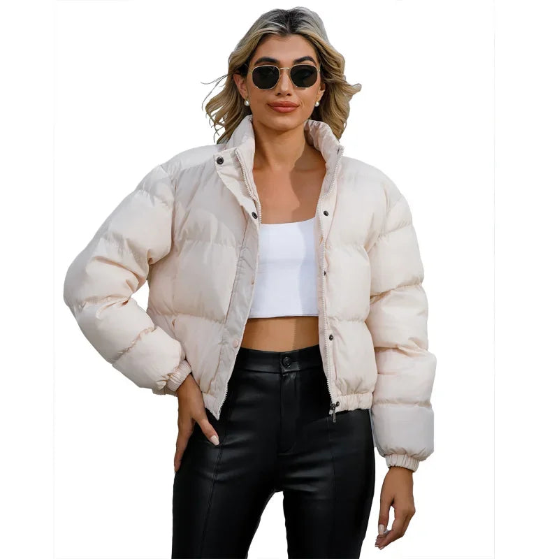 Pufferjas | Kort | Warm | Gewatteerd jack | Winterjas voor vrouwen-Hallo Susanne