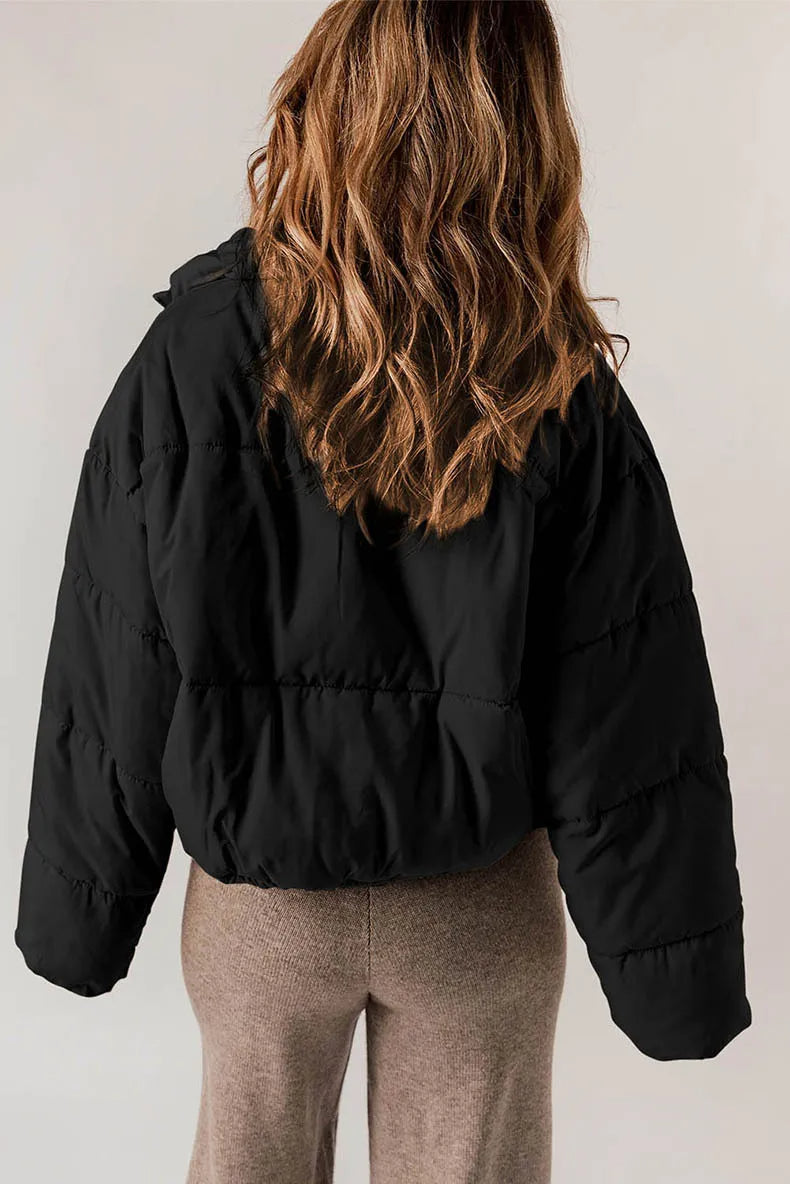 Pufferjas - Warm - Kort - Gewatteerde jas - Winterjas voor dames-Hallo Susanne