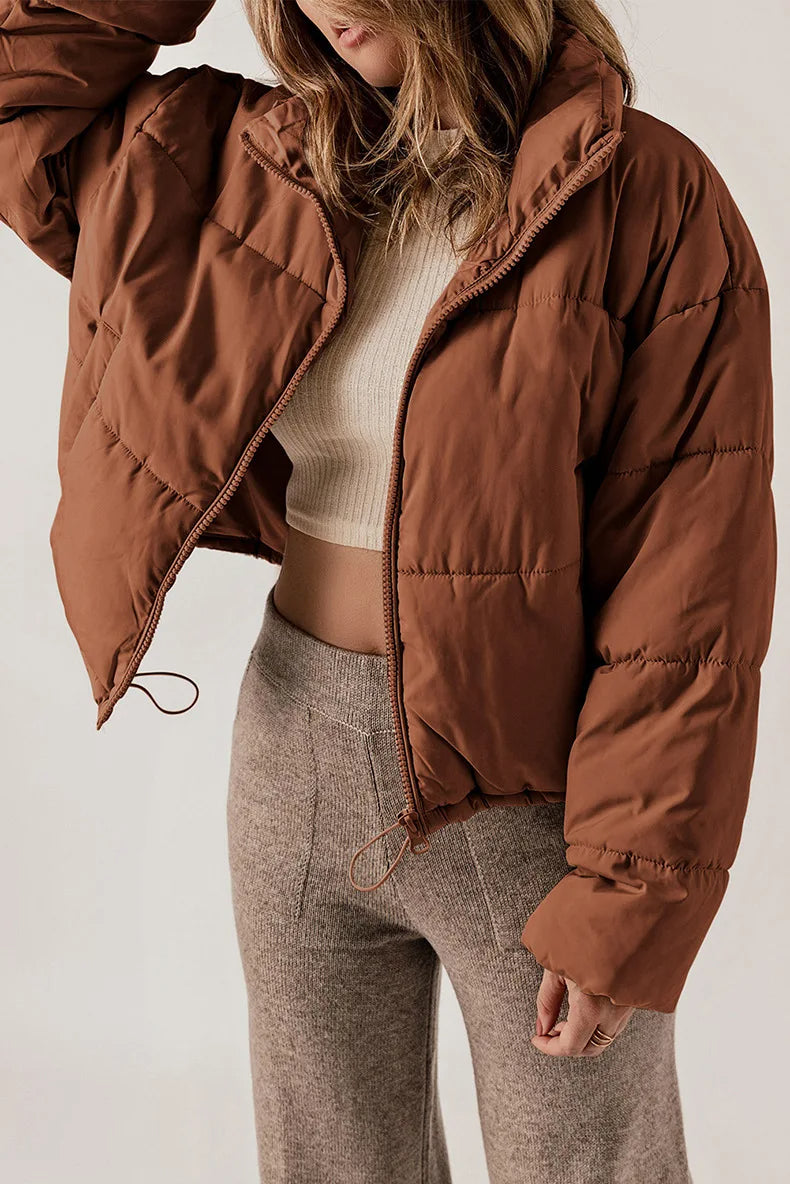 Pufferjas - Warm - Kort - Gewatteerde jas - Winterjas voor dames-Hallo Susanne
