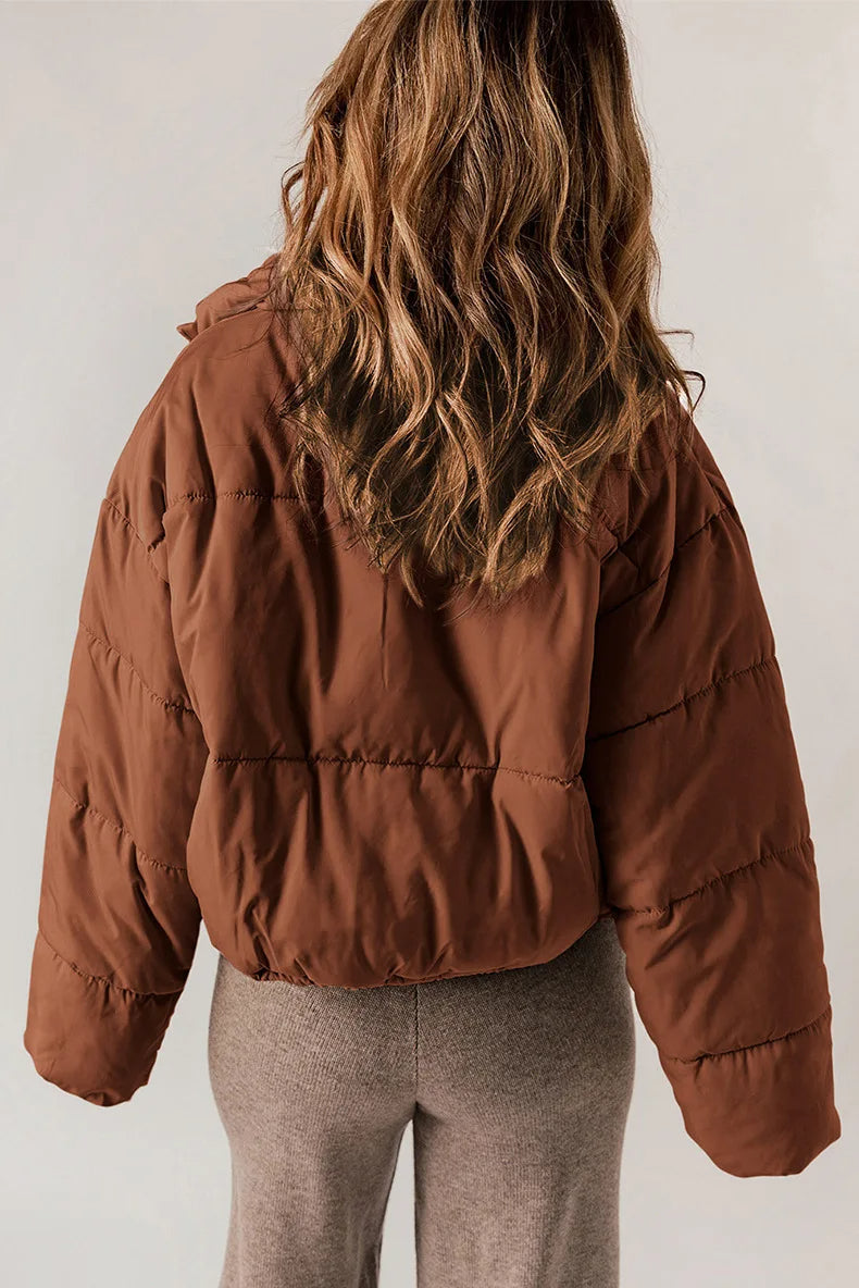 Pufferjas - Warm - Kort - Gewatteerde jas - Winterjas voor dames-Hallo Susanne