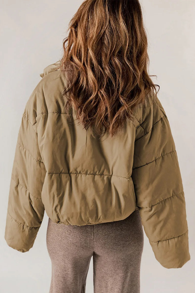 Pufferjas - Warm - Kort - Gewatteerde jas - Winterjas voor dames-Hallo Susanne