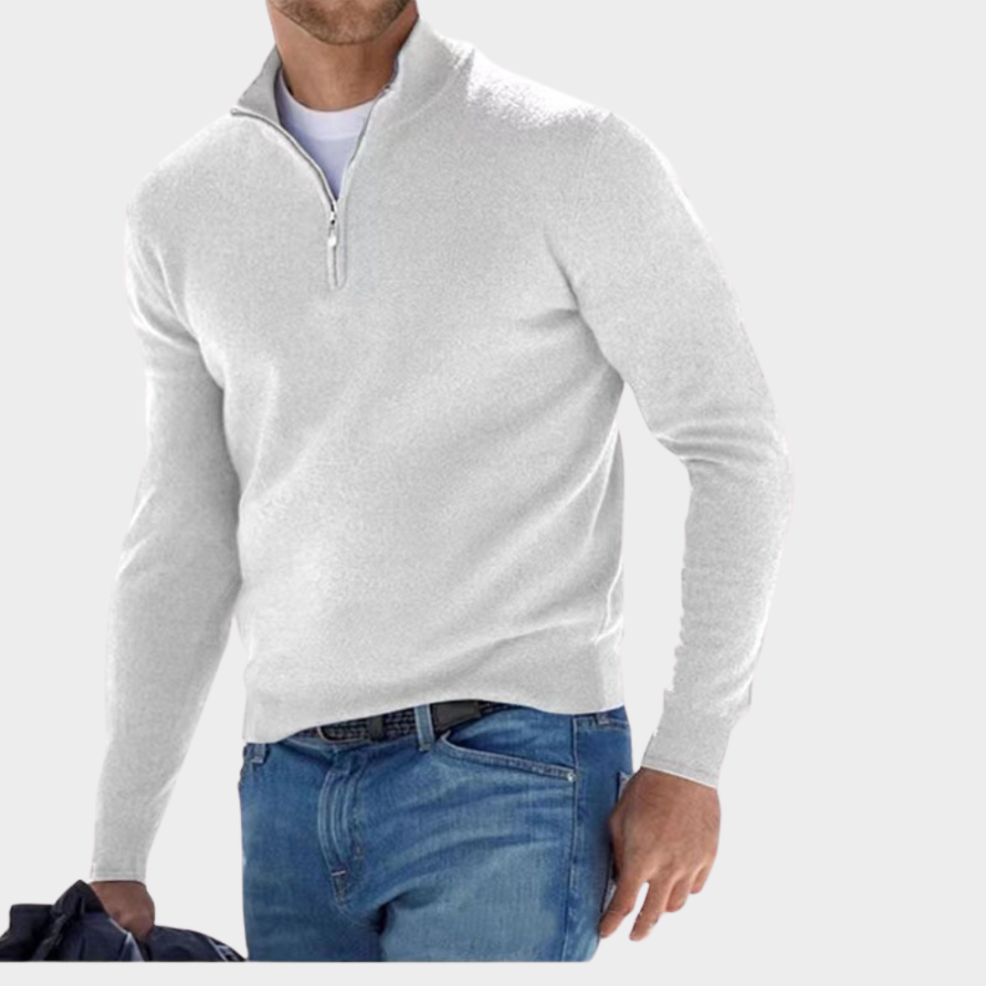 Quarter Zip-trui - Lange mouwen - Half Zip - Polo-trui - Quarter Zip-truien voor mannen-Hallo Susanne