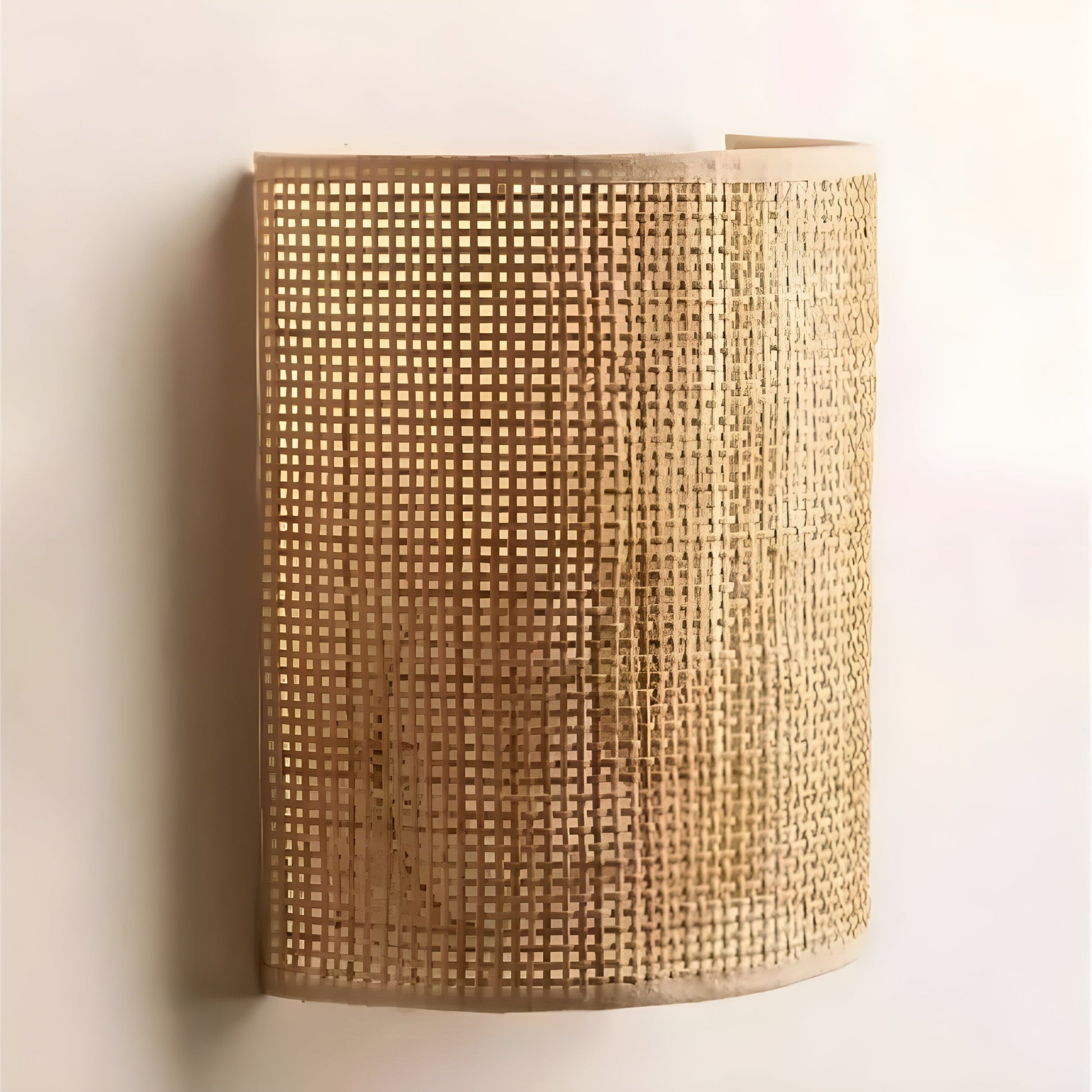 Rotan Lamp - LED Beige Rieten Rotan Wandlamp-Hallo Susanne