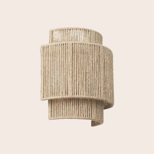 Rotan Lamp - LED Beige Rieten Rotan Wandlamp-Hallo Susanne