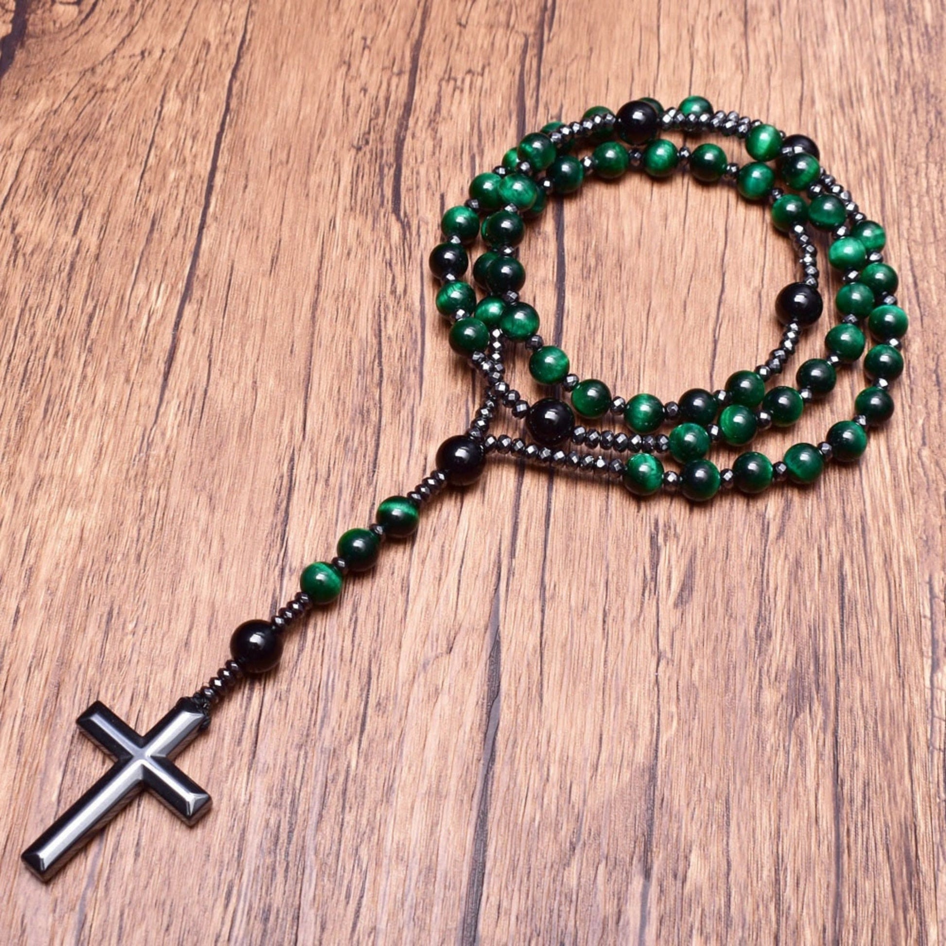 Rozenkrans - Kralenketting - Steen - Gebedskralen - Kruisketting-Hallo Susanne