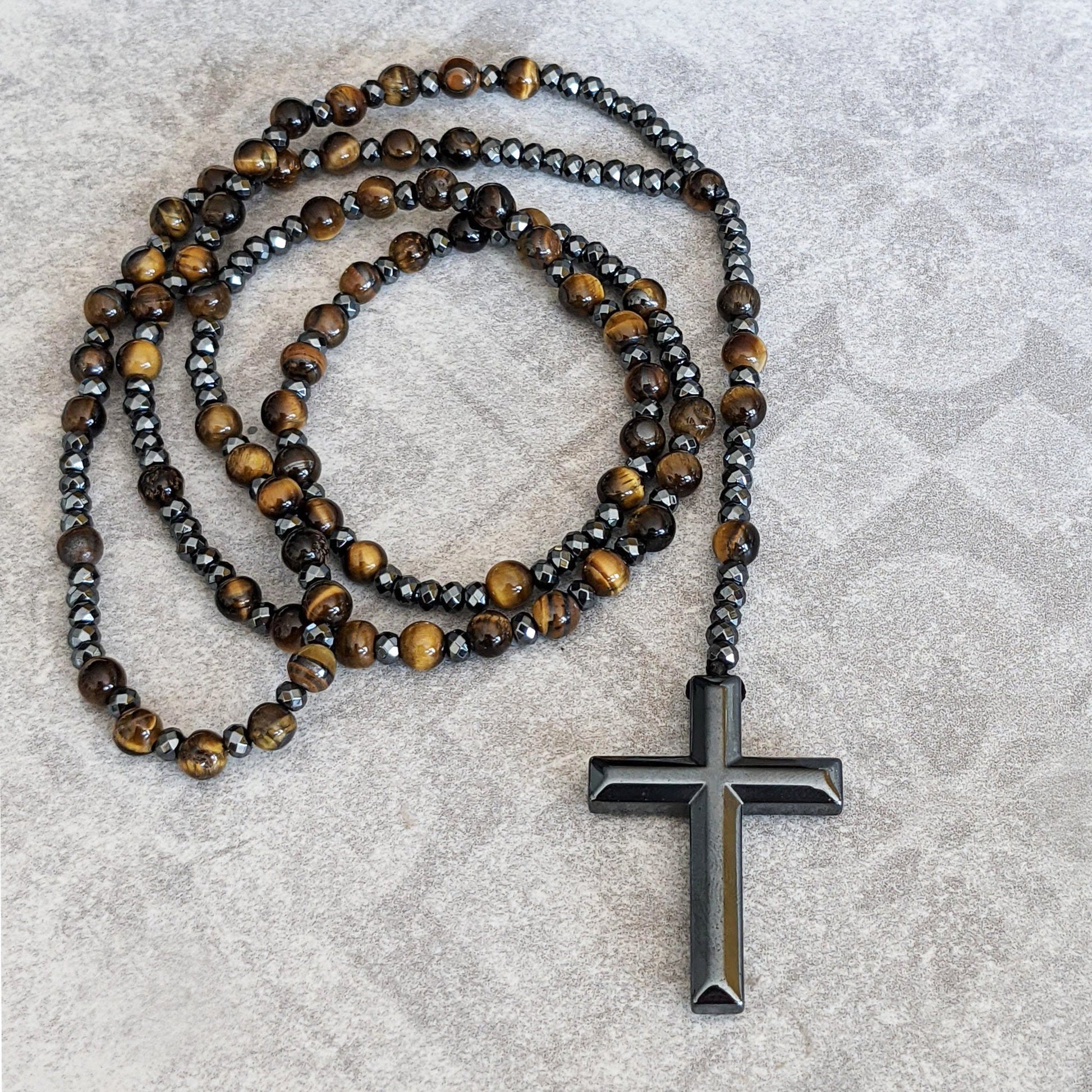 Rozenkrans - Kralenketting - Steen - Gebedskralen - Kruisketting-Hallo Susanne