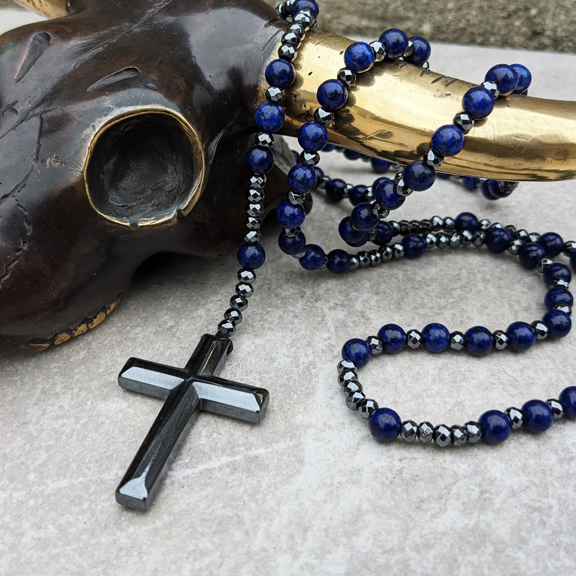 Rozenkrans - Kralenketting - Steen - Gebedskralen - Kruisketting-Hallo Susanne