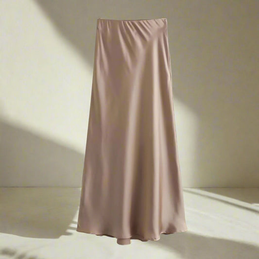 Satijnen Rok - Midi-rok van zijde en satijn met hoge taille voor dames-Hallo Susanne