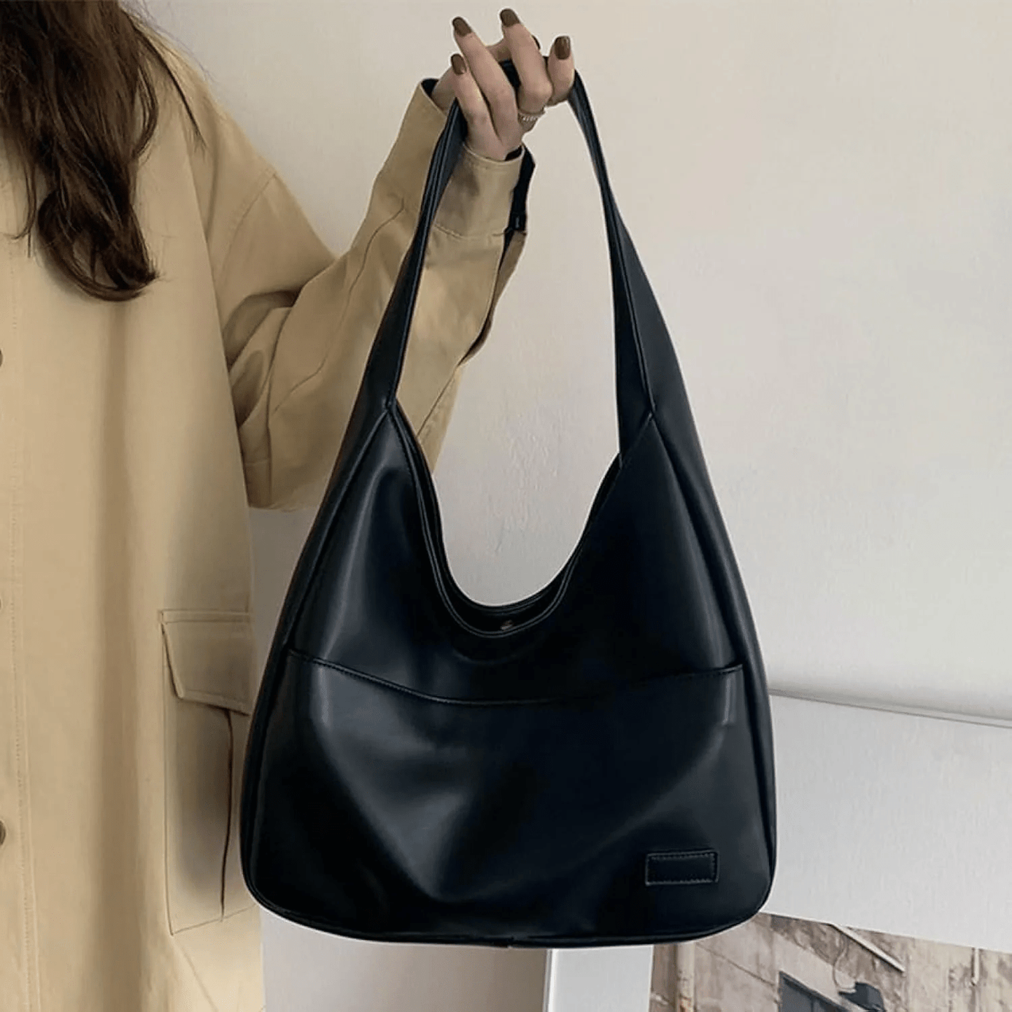 Schoudertas - Groot - Eén schouderband - Shoppertas - Kunstleren tas-Hallo Susanne