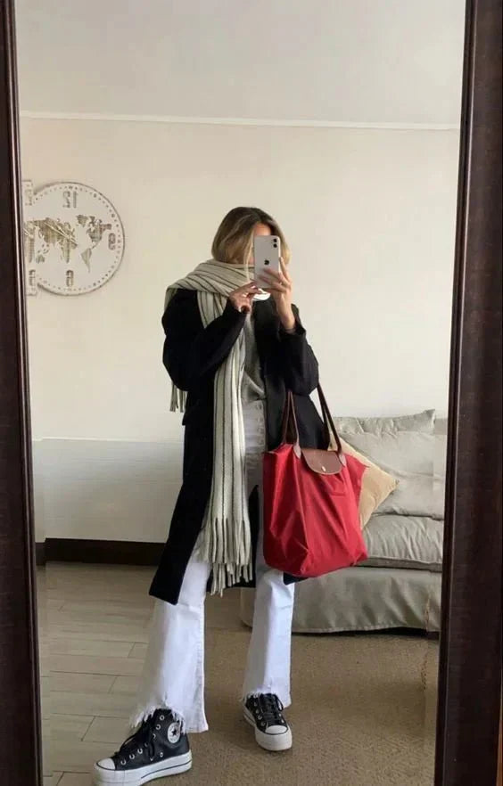 Schoudertas - Grote fashionable tas voor elke dag voor dames-Hallo Susanne