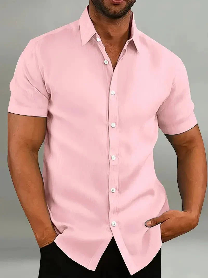 Shirt met korte mouwen - Ademend - Kraag - Knoopsluiting - Herenkleding-Hallo Susanne